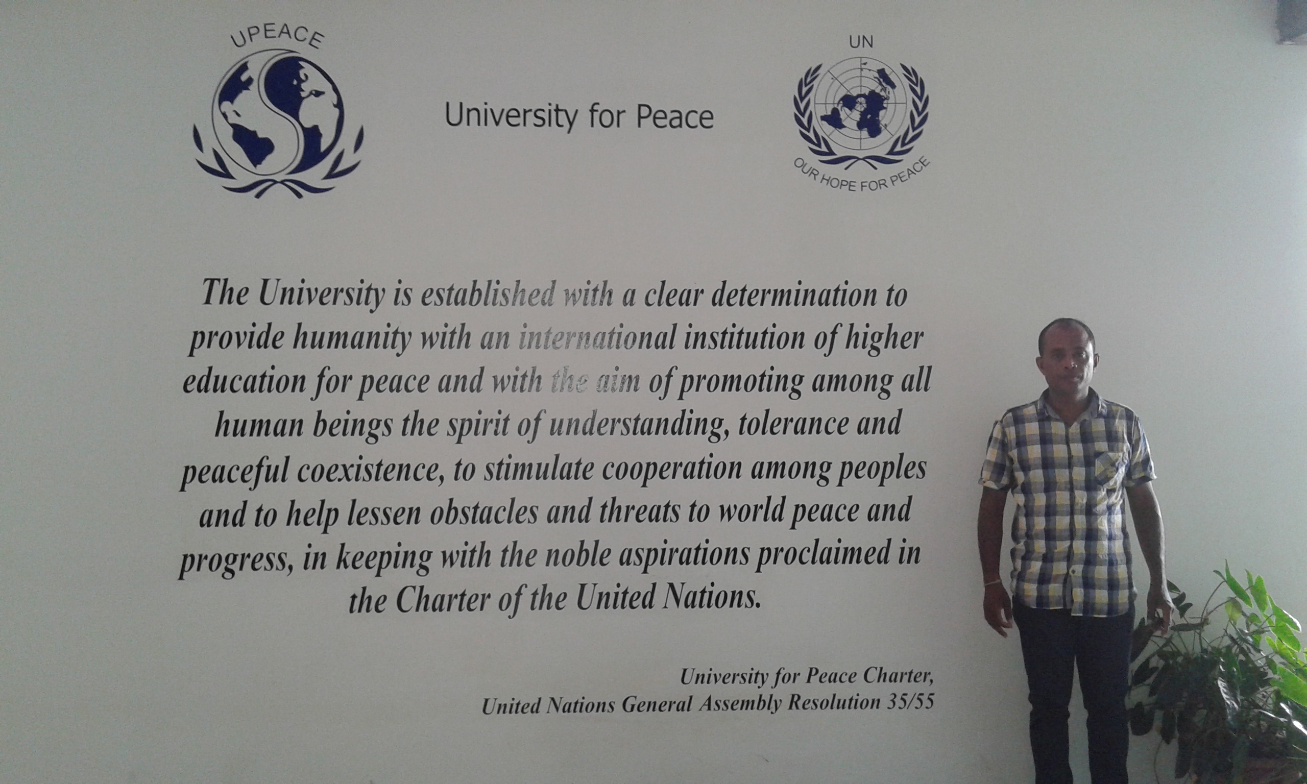 Following academics in Peace and Conflict studies at the United Nations mandated University for Peace, Costa Rica